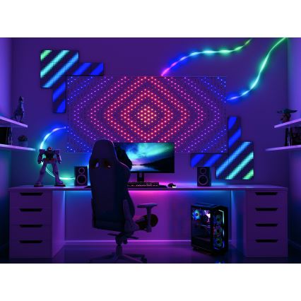 Twinkly - LED RGB Ściemnialna świąteczna zasłona MATRIX 480xLED 1x1 m Wi-Fi