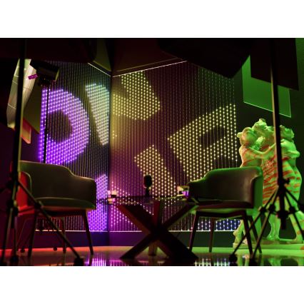 Twinkly - LED RGB Ściemnialna świąteczna zasłona MATRIX 480xLED 1x1 m Wi-Fi