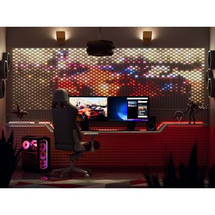 Twinkly - LED RGB Ściemnialna świąteczna zasłona MATRIX 480xLED 1x1 m Wi-Fi