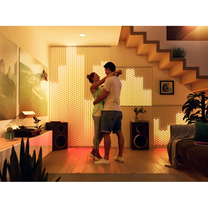 Twinkly - LED RGB Ściemnialna świąteczna zasłona MATRIX 480xLED 1x1 m Wi-Fi