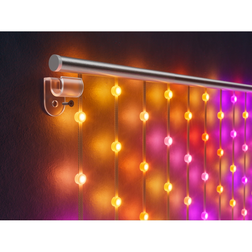 Twinkly - LED RGB Ściemnialna świąteczna zasłona MATRIX 480xLED 1x1 m Wi-Fi