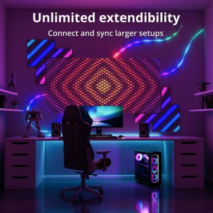 Twinkly - LED RGB Ściemnialna świąteczna zasłona MATRIX 480xLED 1x1 m Wi-Fi