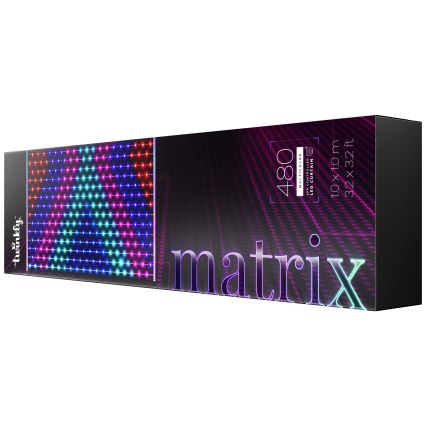 Twinkly - LED RGB Ściemnialna świąteczna zasłona MATRIX 480xLED 1x1 m Wi-Fi
