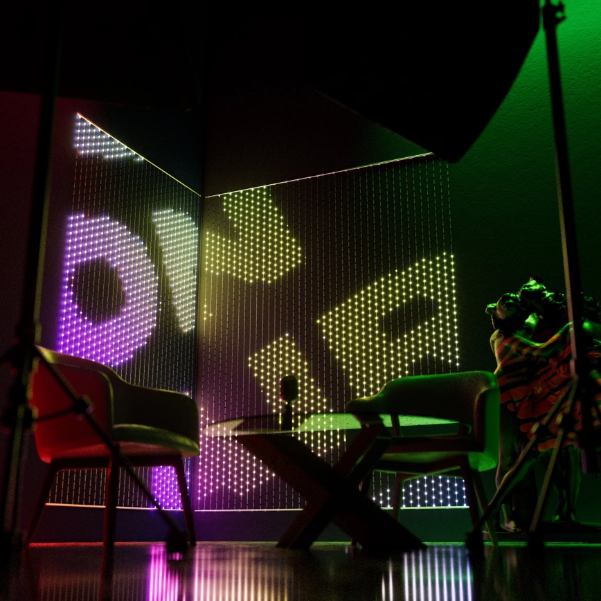 Twinkly - LED RGB Ściemnialna zasłona bożonarodzeniowa MATRIX 500xLED 0,5x2,4 m Wi-Fi