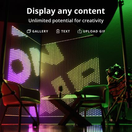 Twinkly - LED RGB Ściemnialna zasłona bożonarodzeniowa MATRIX 500xLED 0,5x2,4 m Wi-Fi