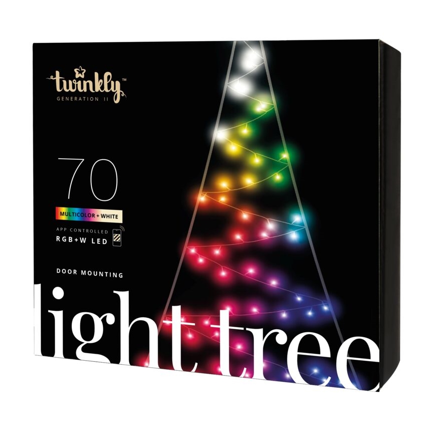 Twinkly - LED RGBW Ściemnialna zewnętrzna choinka bożonarodzeniowa LIGHT TREE 70xLED IP44 Wi-Fi