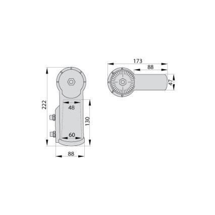 Uchwyt lampy ulicznej szary IP44