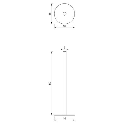 Uchwyt na papier toaletowy 51 cm białe