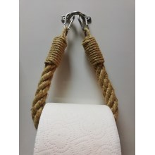 Uchwyt na papier toaletowy sznurkowy BORU 22x14 cm brązowy