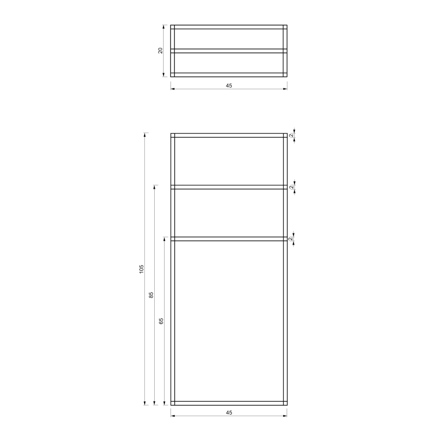 Uchwyt na ręczniki 105x45 cm czarny