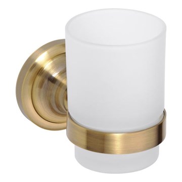 Uchwyt na szczoteczki do zębów 7x9,5 cm, brązowy