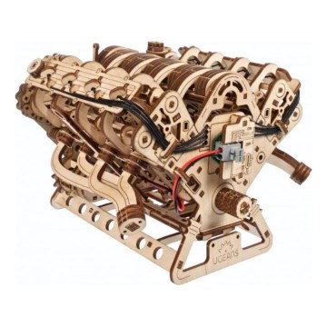 Ugears - 3D drewniane mechaniczne puzzle Silnik V8