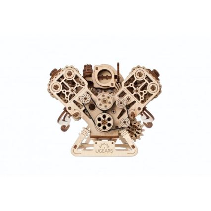 Ugears - 3D drewniane mechaniczne puzzle Silnik V8