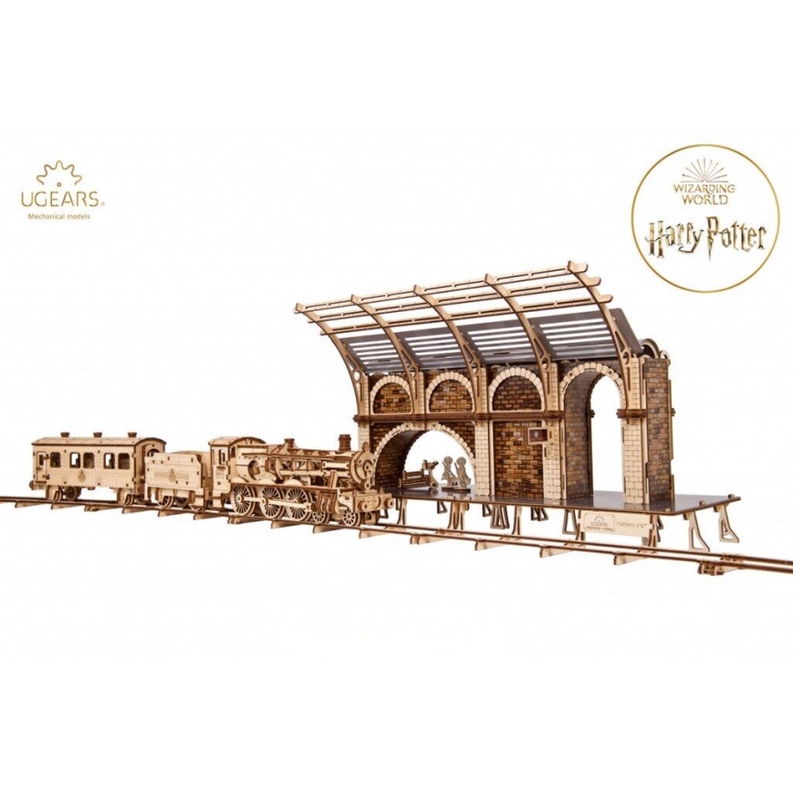Ugears - 3D drewniane puzzle mechaniczne Harry Potter peron kolejowy