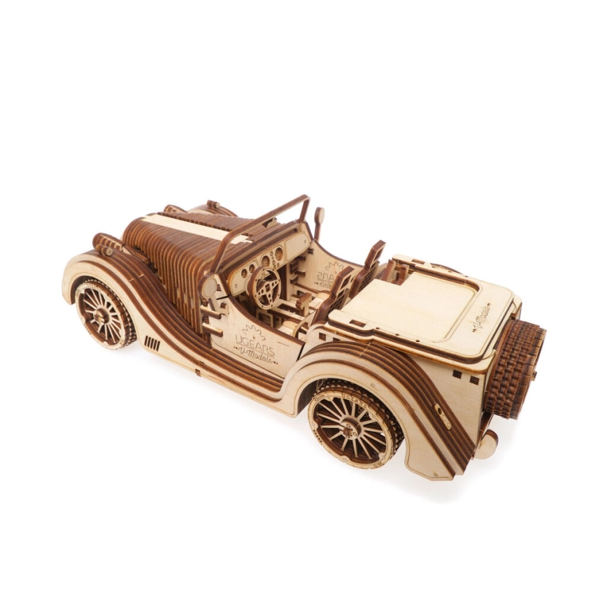 Ugears - 3D drewniane puzzle mechaniczne Samochód roadster