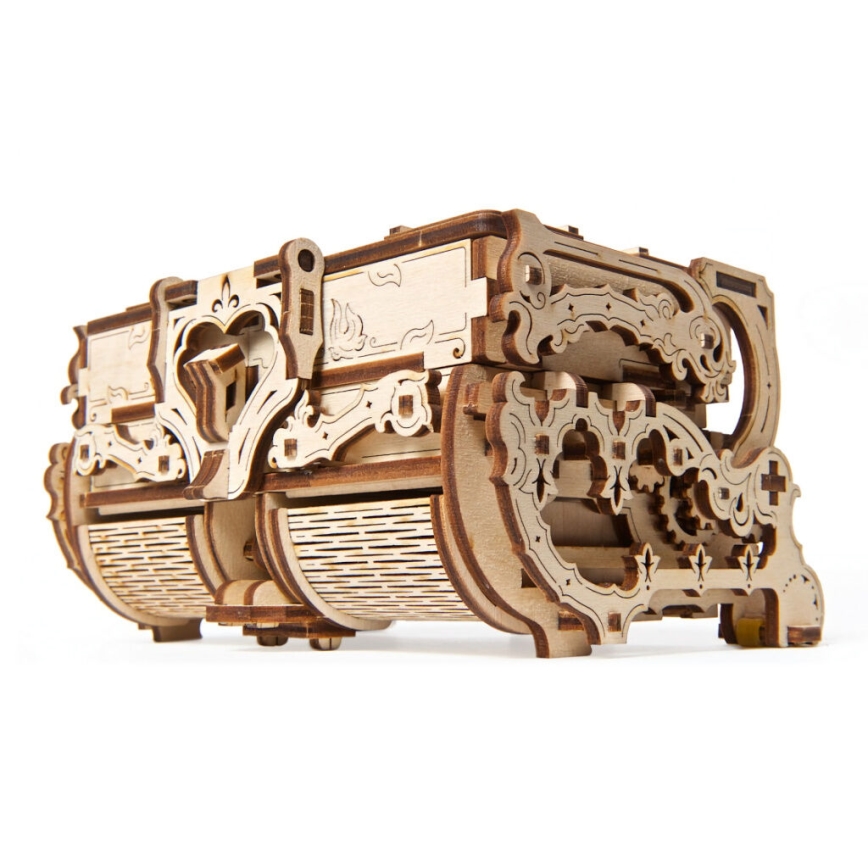 Ugears - 3D drewniane puzzle mechaniczne Starodawna szkatułka na biżuterię