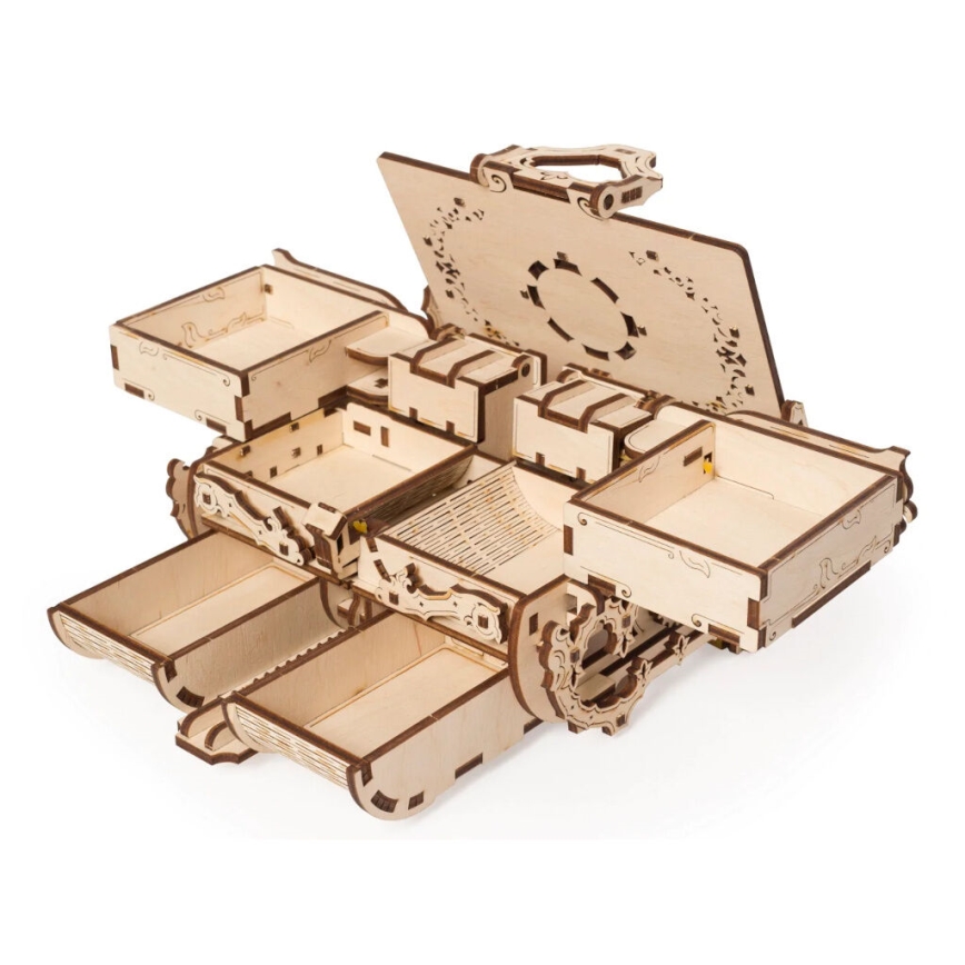 Ugears - 3D drewniane puzzle mechaniczne Starodawna szkatułka na biżuterię