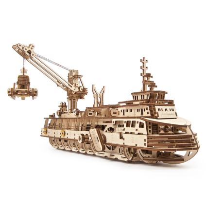 Ugears - 3D drewniane puzzle mechaniczne Statek badawczy