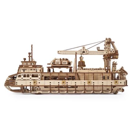 Ugears - 3D drewniane puzzle mechaniczne Statek badawczy