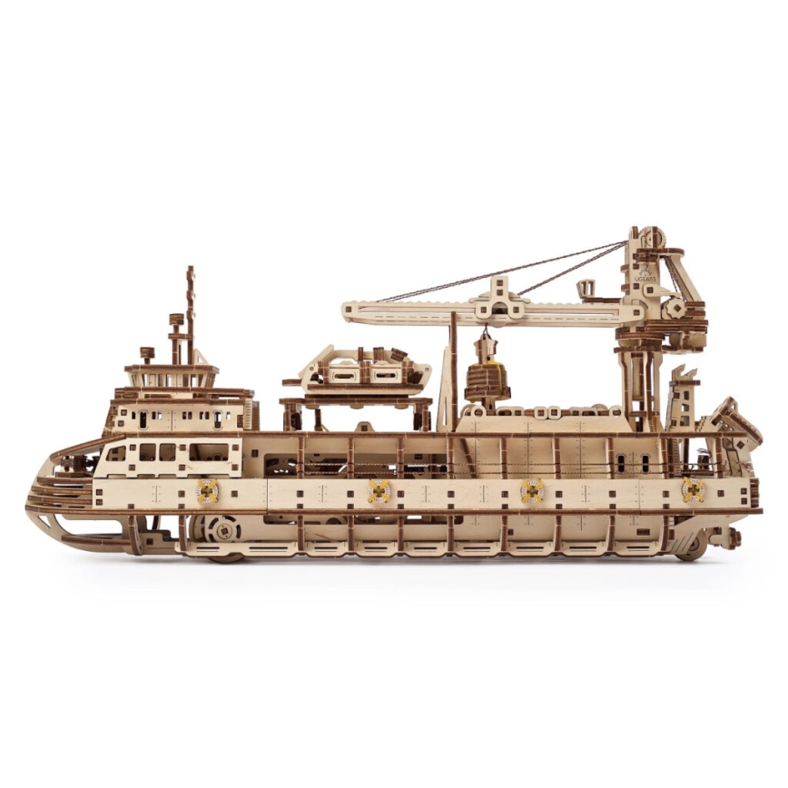 Ugears - 3D drewniane puzzle mechaniczne Statek badawczy