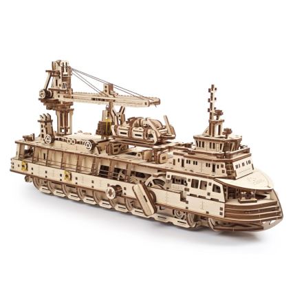 Ugears - 3D drewniane puzzle mechaniczne Statek badawczy