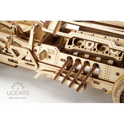 Ugears - 3D drewniane puzzle mechaniczne U9 Samochód Grand Prix