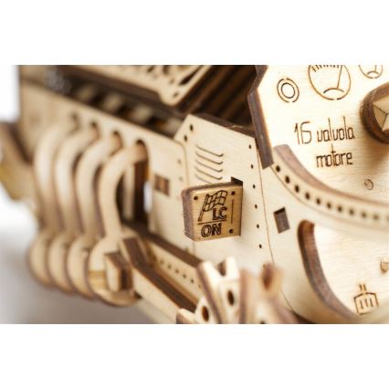 Ugears - 3D drewniane puzzle mechaniczne U9 Samochód Grand Prix
