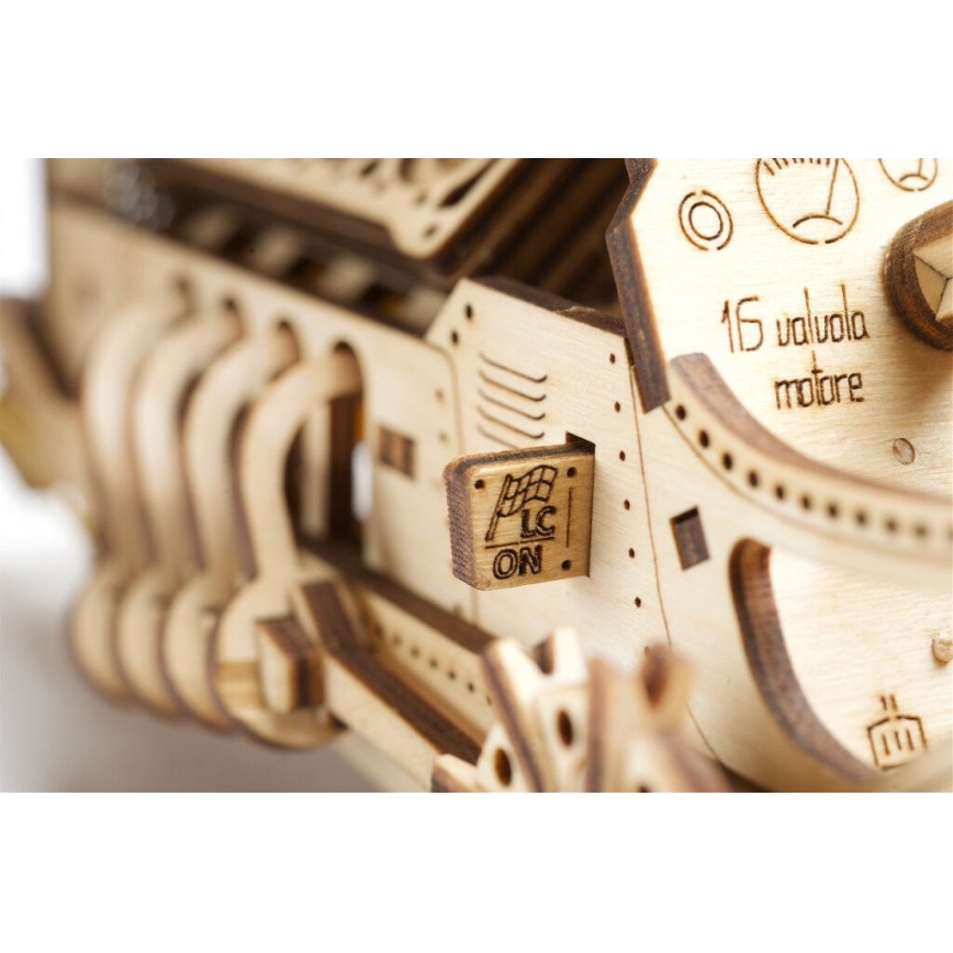 Ugears - 3D drewniane puzzle mechaniczne U9 Samochód Grand Prix