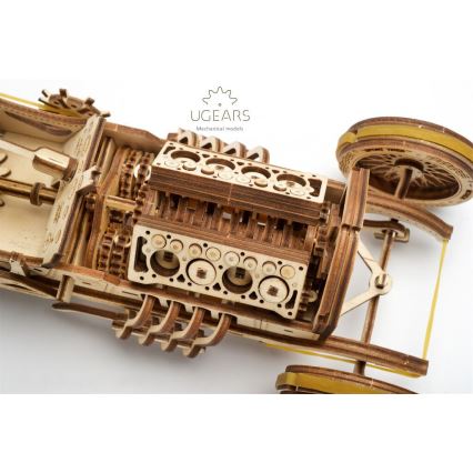 Ugears - 3D drewniane puzzle mechaniczne U9 Samochód Grand Prix