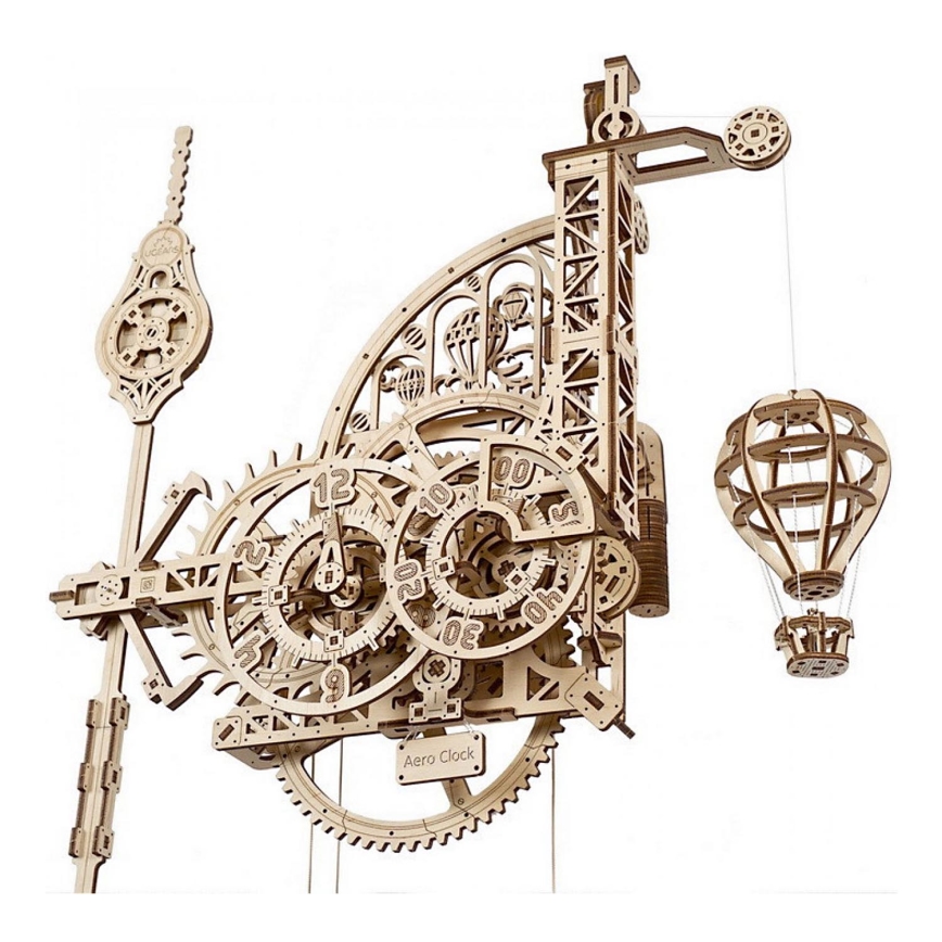 Ugears - 3D drewniane puzzle mechaniczne Zegar ścienny Aero