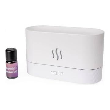 Ultradźwiękowy dyfuzor aromatyczny LED RGB i nawilżacz powietrza z podświetleniem 180 ml biały
