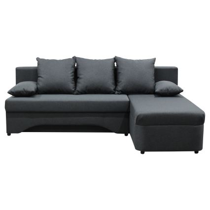 Uniwersalny rozkładany narożnik z pojemnikiem w kształcie litery L ALMEIDA antracyt