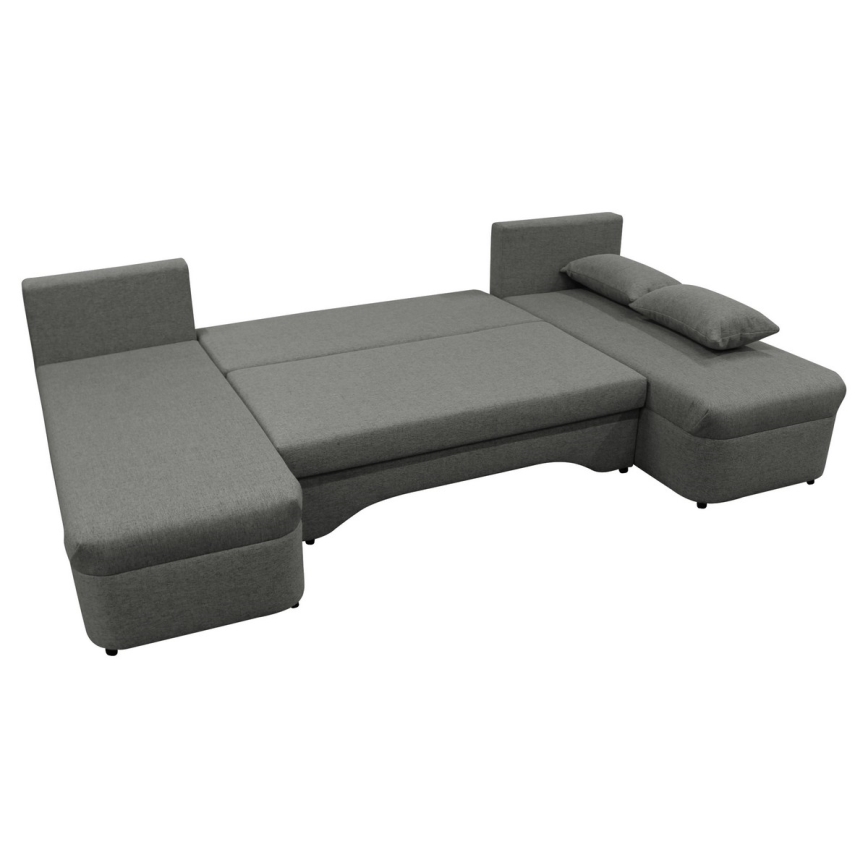 Uniwersalna rozkładana narożna sofa z miejscem do przechowywania do U ALMEIDA antracyt