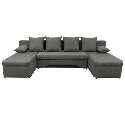 Uniwersalna rozkładana narożna sofa z miejscem do przechowywania do U ALMEIDA antracyt