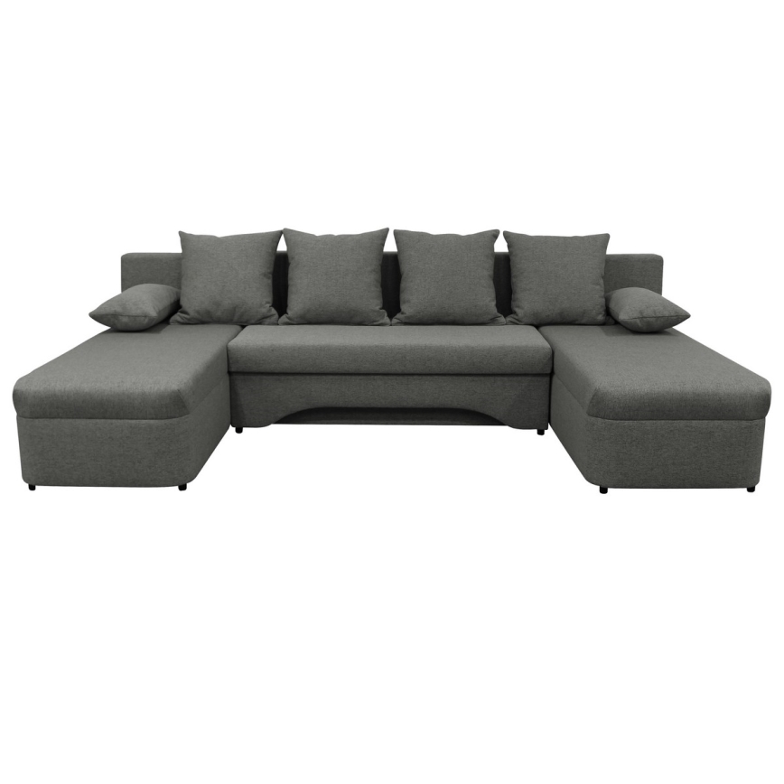 Uniwersalna rozkładana narożna sofa z miejscem do przechowywania do U ALMEIDA antracyt