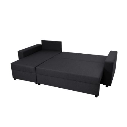 Uniwersalna rozkładana  tapicerowana sofa z funcją spania i miejscem do przechowywania SEVILLA antracyt