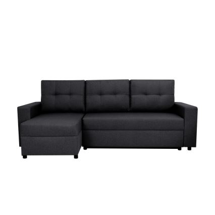 Uniwersalna rozkładana  tapicerowana sofa z funcją spania i miejscem do przechowywania SEVILLA antracyt