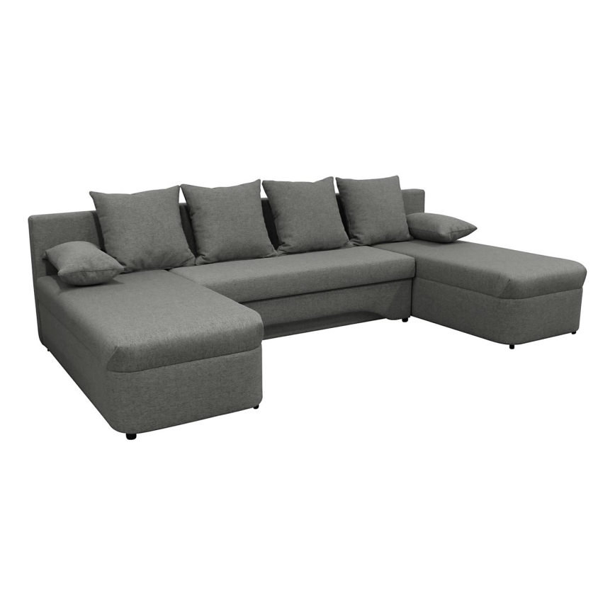 Uniwersalna rozkładana narożna sofa z miejscem do przechowywania do U ALMEIDA antracyt
