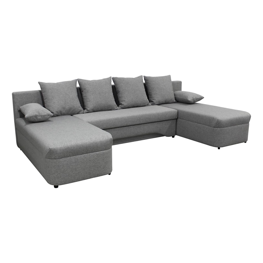 Uniwersalna rozkładana narożna sofa z miejscem do przechowywania do U ALMEIDA szary