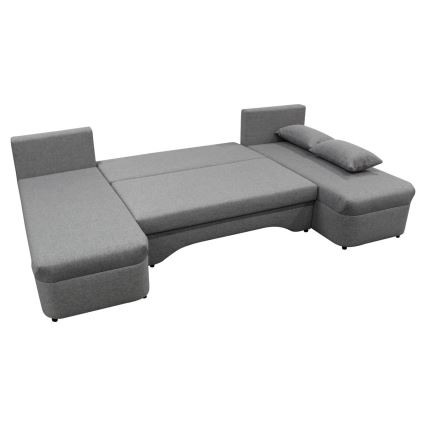 Uniwersalna rozkładana narożna sofa z miejscem do przechowywania do U ALMEIDA szary