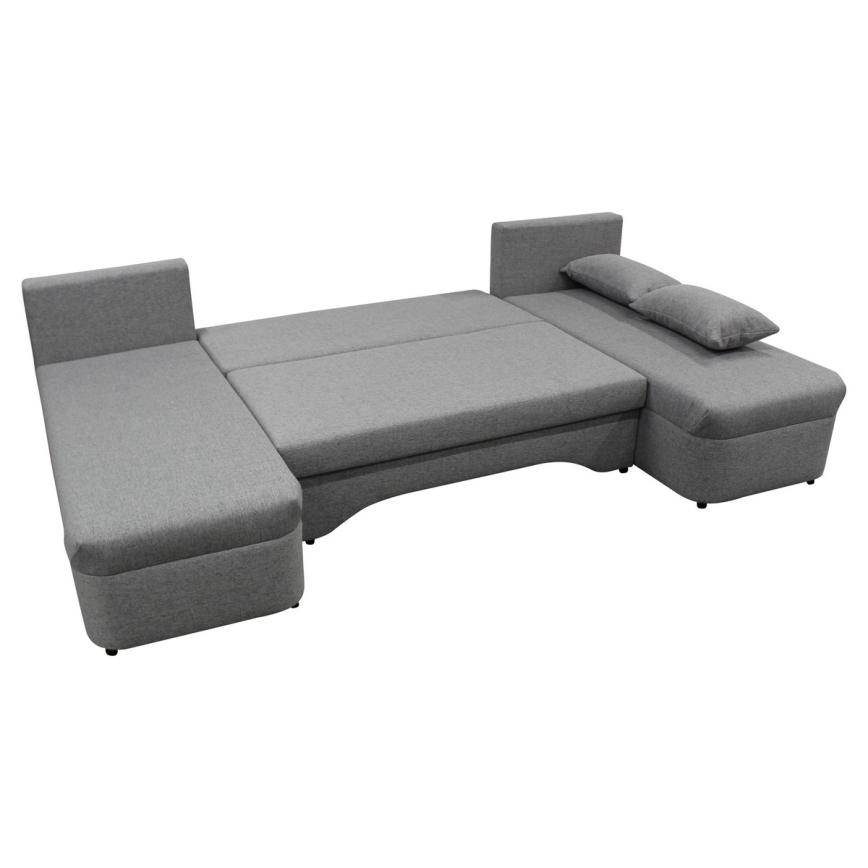 Uniwersalna rozkładana narożna sofa z miejscem do przechowywania do U ALMEIDA szary