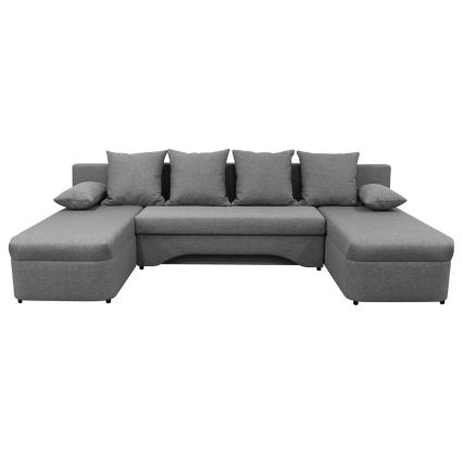 Uniwersalna rozkładana narożna sofa z miejscem do przechowywania do U ALMEIDA szary