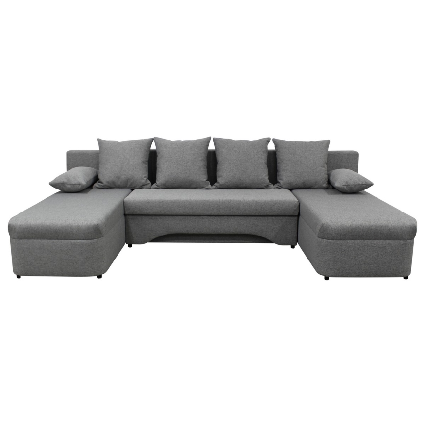 Uniwersalna rozkładana narożna sofa z miejscem do przechowywania do U ALMEIDA szary