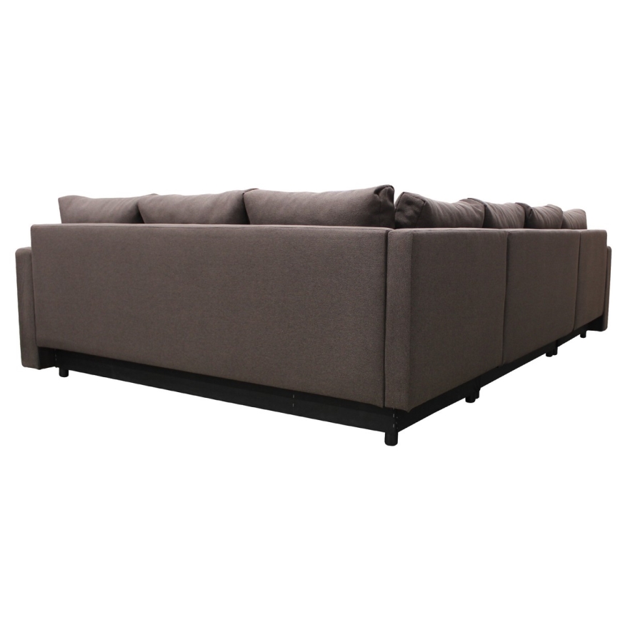 Uniwersalna rozkładana narożna sofa z miejscem do przechowywania do U SEYA brązowy