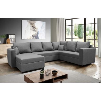 Uniwersalna rozkładana narożna sofa z miejscem do przechowywania do U SEYA szary