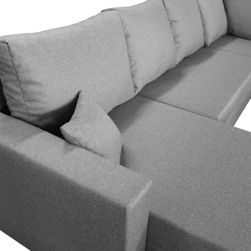 Uniwersalna rozkładana narożna sofa z miejscem do przechowywania do U SEYA szary