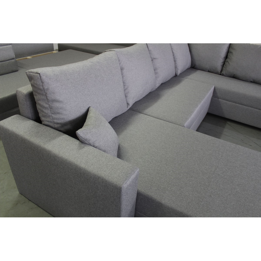 Uniwersalna rozkładana narożna sofa z miejscem do przechowywania do U SEYA szary