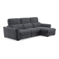 Uniwersalna rozkładana sofa narożna trzyosobowa z miejscem do przechowywania TRENTO antracyt