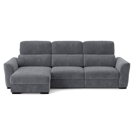 Uniwersalna rozkładana sofa narożna z miejscem do przechowywania TRENTO antracyt