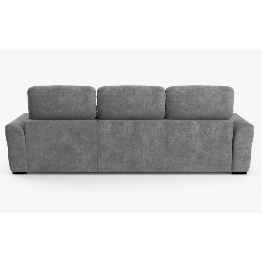 Uniwersalny rozkładana sofa narożna z miejscem do przechowywania TRENTO szary
